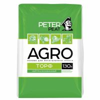 Торф верховой нейтрализованный PETER PEAT АГРО 130л  А-02-130