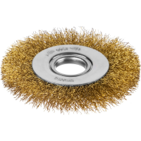 Щетка дисковая для УШМ проволока витая стальная латунированная 0.3мм, Mirax 100мм, 35141-100