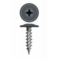 Саморезы с прессшайбой 4,2*19 острые (серый графит) RAL7024