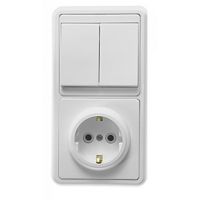 Блок БКВР-038 2кл.выкл.+роз. без земли