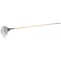 Грабли веерные GRINDA 22 круглых зубца с дер.черенком  39591