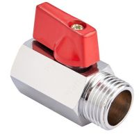 Кран шаровой мини гайка штуцер 1/2"  BV.466.04