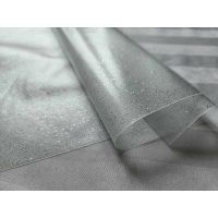 Скатерть Гибкое стекло 140см блестки серебро