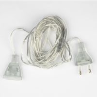 Удлинитель для домашних гирлянд 5м прозрачный ПВХ  10944