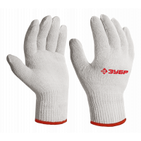 Перчатки ЗУБР ОПТИМА без покрытия 10 класс х/б  11445