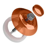 Термошайба коричневая для монтажа поликарбоната