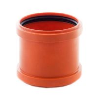 Муфта Дн110 2-х растр. корич.  027-1627