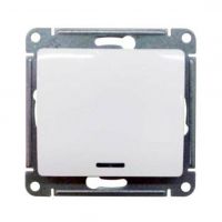 Выключатель 1-клавишный с подсветкой 10АХ белый ATLAS DESIGN  ATN000113