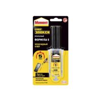 Клей Момент супер ЭПОКСИ Ф5 прозр.14 мл шприц 24202