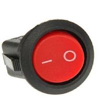 Выкл. клавишный ON-OFF 6A (2c)  красн. круглый Rexant 36-2560