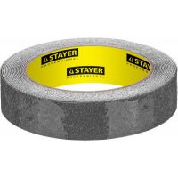 Лента клейкая Stayer 25 мм, 5 м, черная, противоскользящая professional 12270-25-05