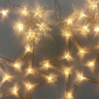 Гирлянда занавес звезды Uniel ULD-E3007-138/DTA IP20 теплый белый свет 9939