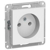 Механизм розетки 1-м без заземл. 16А белая ATLAS DESIGN  ATN000141/ 1240145