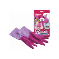 Перчатки YORK резиновые с хлопковым напылением ароматизированные 271965