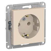 Механизм розетки 1-м с заземл. 16А бежевая ATLAS DESIGN  ATN000243