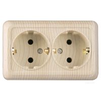 Розетка 2м з/к о/у сосна "Олимп"