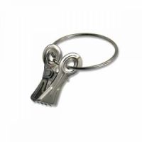 Кольцо с зажимом крокодил металл.  СОN896