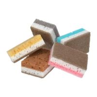 Губка для мытья посуды 9,5*6,5*3,5 см 5 шт цветные Tutto 17787