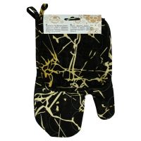 Прихватка с рукавицей "Чёрный мрамор". Набор из 2-х предм  22-271