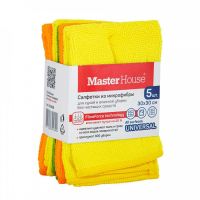 Набор салфеток для сухой и влажной уборки30*30 5 шт.микрофибра  60169