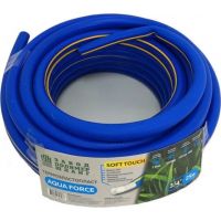 Шланг AQUA FORCE (Soft touch) 1/2*25м синий с желт. пол  1225-104