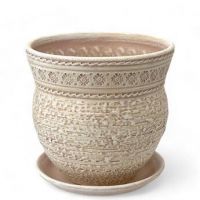Горшок Кружева Лара капучино 20см  07-112