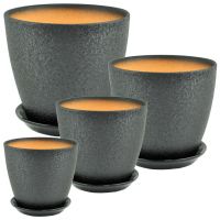 Горшок Винил бутон черный 2,0л ВН 08