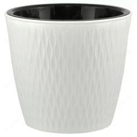 Кашпо со вставкой КЕРАМА 8,5л белый 659920