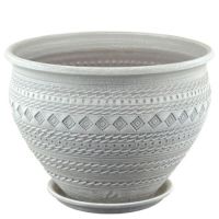 Горшок Кружева Чугунок капучино 21*28  09-212  663096