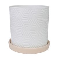 Горшок Тринити цилиндр белый. N2 d15см  636372
