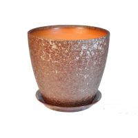 Горшок Бутон винил шоколад. 12см  410118/ВН 04/2