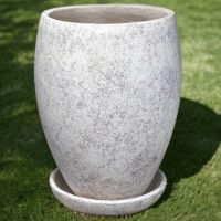 Горшок Эллипс низкий бежевый d35*h50см