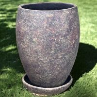 Горшок Эллипс низкий коричневый d35*h50см