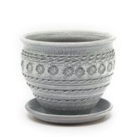 Горшок Кружева Чугунок серый 21*17  09-139  663170