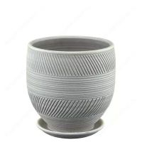 Горшок Страйп капучино овал 20*23 81-312