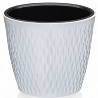 Кашпо со вставкой КЕРАМА 2,3л белый 662678