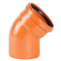 Отвод Дн110х45° коричневый  127-8808