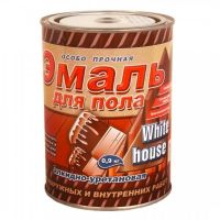 Эмаль для пола"WHITE HOUSE"графитовый 0,9 кг