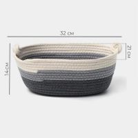 Корзина для рукоделия "Вега", хлопок, 32х21х14,  5075251