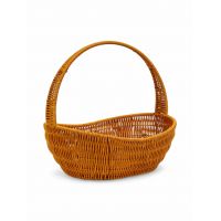 Корзина пластик 34 х 26 х 14 см, ручка 20 см металл карскас коричневый   10913317