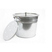 Бак для белья оцинкованный с крышкой 32 л  3-10118