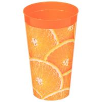Стакан с декором пластик 400мл с15001/ 450-153