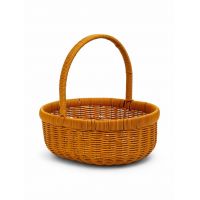 Корзина пластик 34 х 27 х 13 см, ручка20 см металл карскас коричневый   10913316