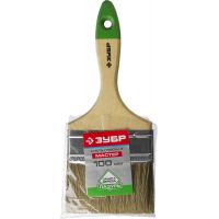 Кисть плоская 100мм ЗУБР Лазурь-Мастер смешанная щетина  4-01009-100