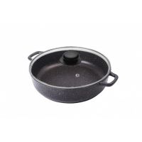 Жаровня 240/70 2,5л Горница Гранит лит/руч с крышкой  ж2411аг