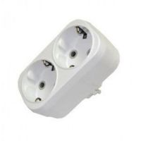 Разветвитель 2-х гн с/з белый Universal А302 19088