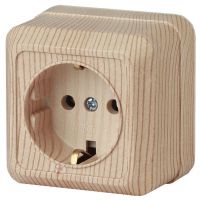 Розетка 1м з/к о/у сосна "Олимп"