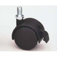 Колесо мебельное черное со стопор. 1505-50х10 т085 AMIG