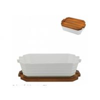 Блюдо квадратное 22,5см для запекания BAMBOO на подставке 142-112