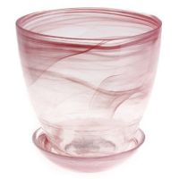 Горшок стекл.с п/д №3 в ассорт.  ННС 93-026